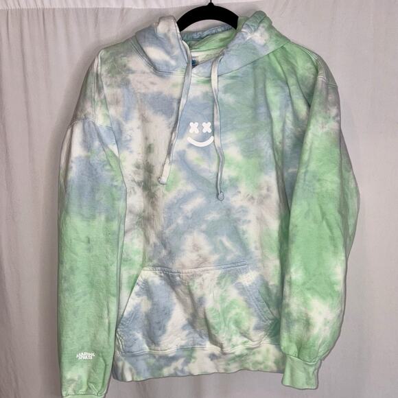 Barstool Sports Sleep When You're Dead Tie-dye Hoodie Fleece Unisex LARGE EUC - Picture 1 of 10